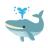 Spouting Whale u1f433 Icon 48 x 48