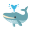 Spouting Whale u1f433 Icon 64 x 64
