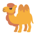 Two Hump Camel u1f42b Icon 128 x 128
