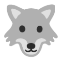 Wolf u1f43a Icon 128 x 128