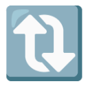Clockwise Vertical Arrows u1f503 Icon 128 x 128