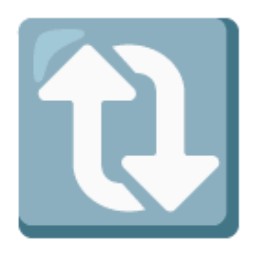 Clockwise Vertical Arrows u1f503 Icon 256 x 256