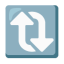 Clockwise Vertical Arrows u1f503 Icon 64 x 64