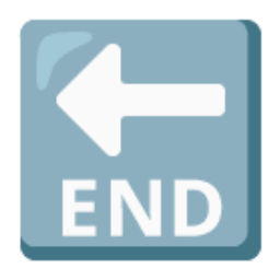 End Arrow u1f51a Icon 256 x 256