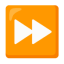 Fast Forward Button u23e9 Icon 64 x 64