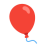 Balloon u1f388 Icon 48 x 48