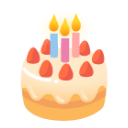 Birthday Cake u1f382 Icon 128 x 128