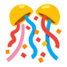 Confetti Ball u1f38a Icon 256 x 256