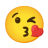 Face Throwing A Kiss u1f618 Icon 48 x 48