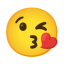 Face Throwing A Kiss u1f618 Icon 64 x 64