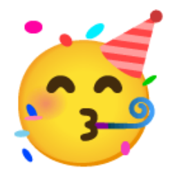 Partying Face u1f973 Icon 256 x 256