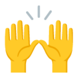 Person Raising Both Hands In Celebration u1f64c Icon 256 x 256