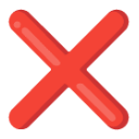 Cross Mark u274c Icon 128 x 128