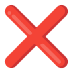 Cross Mark u274c Icon 256 x 256