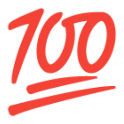 Hundred Points Symbol u1f4af Icon 256 x 256