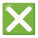 Negative Squared Cross Mark u274e Icon 128 x 128