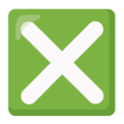 Negative Squared Cross Mark u274e Icon 256 x 256