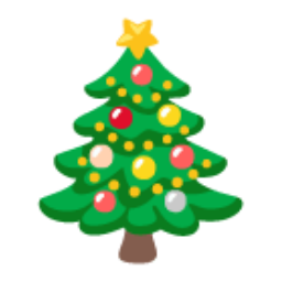 Christmas Tree u1f384 Icon 256 x 256