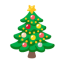 Christmas Tree u1f384 Icon 64 x 64