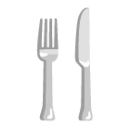 Fork And Knife u1f374 Icon 256 x 256
