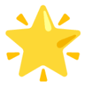 Glowing Star u1f31f Icon 128 x 128