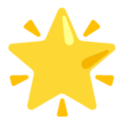 Glowing Star u1f31f Icon 256 x 256