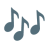 Musical Notes u1f3b6 Icon 48 x 48