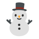 Snowman Without Snow u26c4 Icon 128 x 128