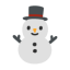 Snowman Without Snow u26c4 Icon 64 x 64