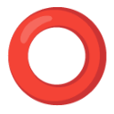 Hollow Red Circle u2b55 Icon 128 x 128