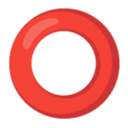 Hollow Red Circle u2b55 Icon 256 x 256