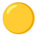 Yellow Circle u1f7e1 Icon 128 x 128