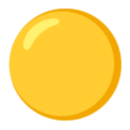 Yellow Circle u1f7e1 Icon 256 x 256