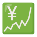 Chart With Upwards Trend And Yen Sign u1f4b9 Icon 128 x 128