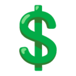 Heavy Dollar Sign u1f4b2 Icon 256 x 256