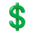 Heavy Dollar Sign u1f4b2 Icon 48 x 48