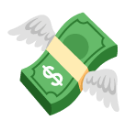 Money With Wings u1f4b8 Icon 128 x 128