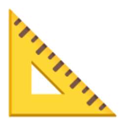 Triangular Ruler u1f4d0 Icon 256 x 256