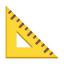 Triangular Ruler u1f4d0 Icon 64 x 64