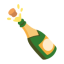 Bottle With Popping Cork u1f37e Icon 128 x 128