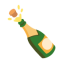 Bottle With Popping Cork u1f37e Icon 64 x 64