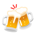 Clinking Beer Mugs u1f37b Icon 128 x 128