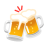 Clinking Beer Mugs u1f37b Icon 48 x 48