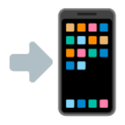 Mobile Phone With Arrow u1f4f2 Icon 256 x 256