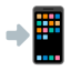 Mobile Phone With Arrow u1f4f2 Icon 64 x 64