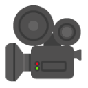 Movie Camera u1f3a5 Icon 128 x 128