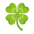 Four Leaf Clover u1f340 Icon 48 x 48