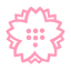 White Flower u1f4ae Icon 64 x 64