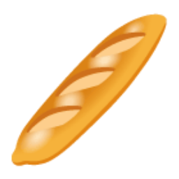 Baguette Bread u1f956 Icon 256 x 256