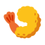 Fried Shrimp u1f364 Icon 64 x 64